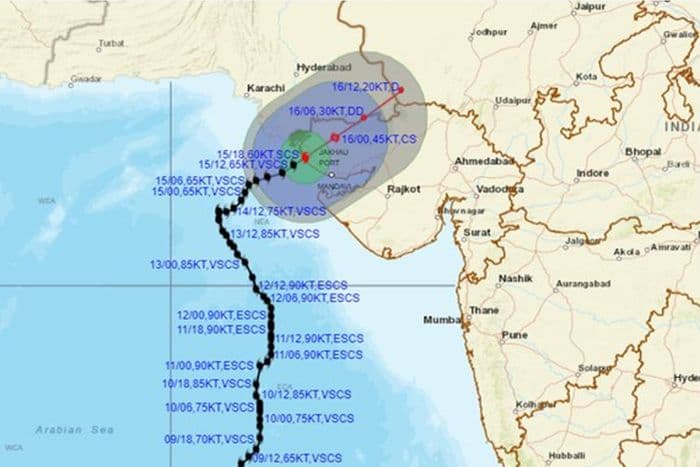 बिपरजॉय अब दक्षिणी राजस्थान की ओर बढ़ रहा है। Photo: IMD